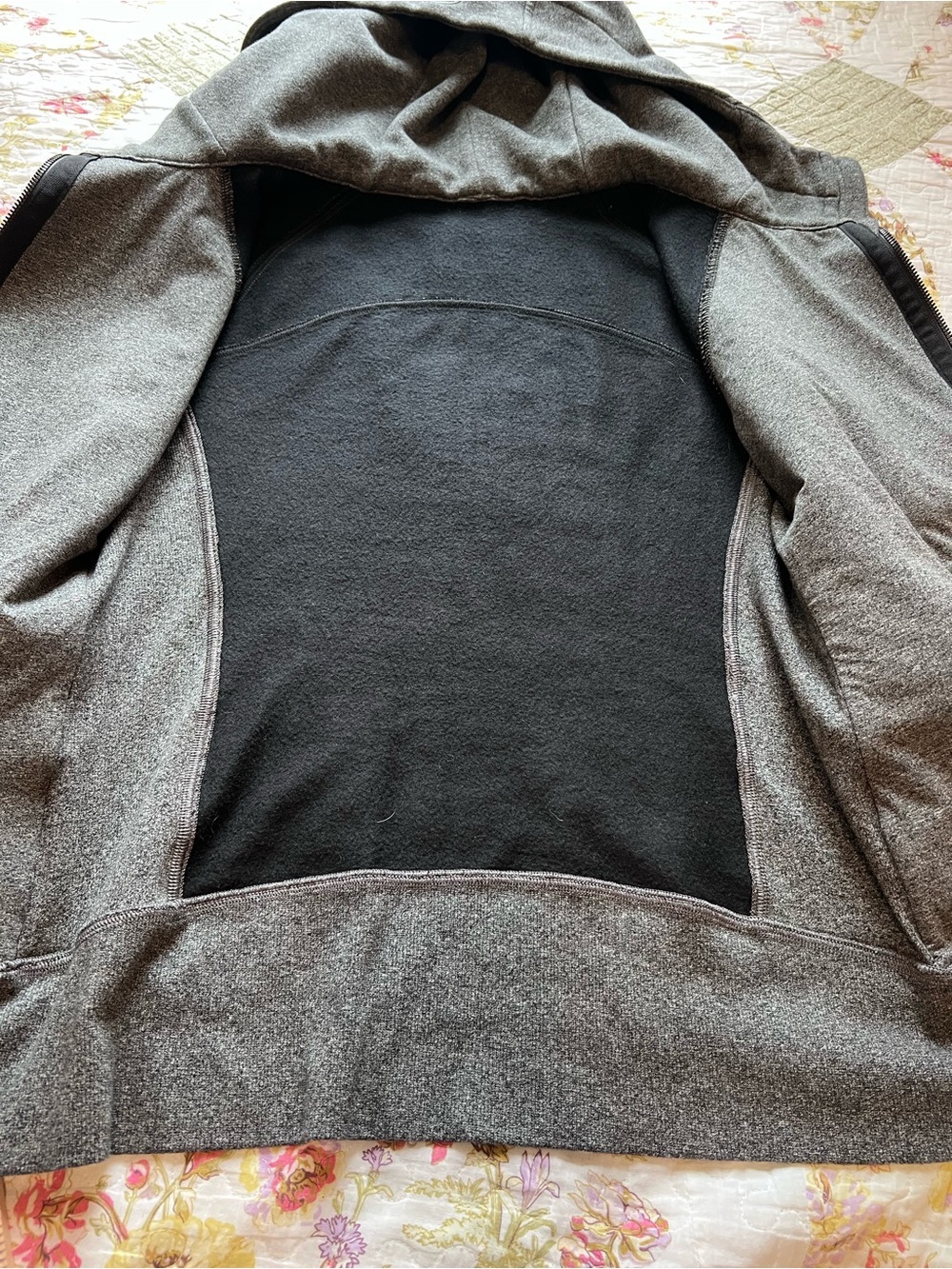 Lululemon Scuba Full Zip Hoodie Jacket Heathered Grey Size 8 - Picture 11 of 11